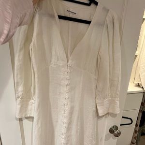 White linen dress
